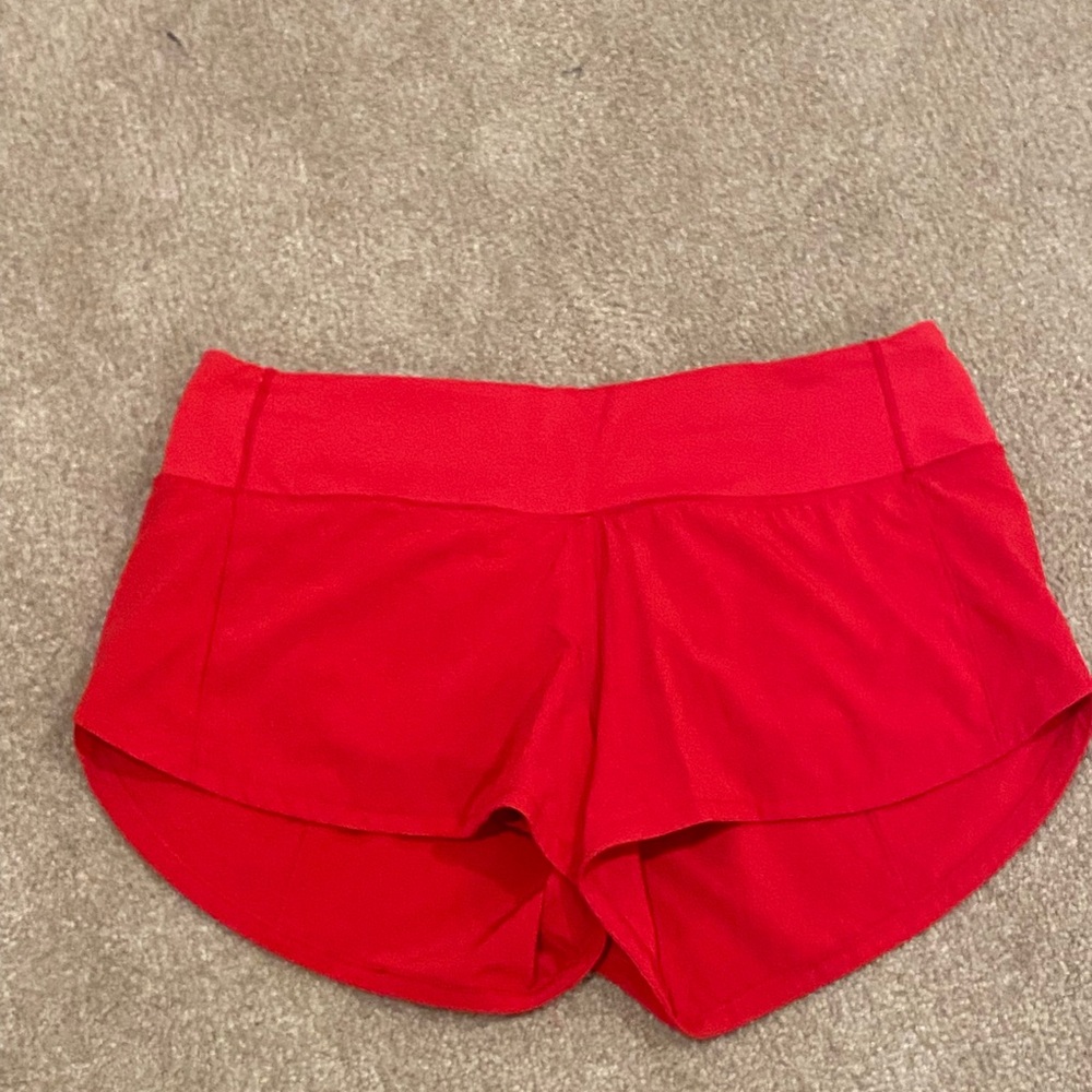 Lululemon Women's Red Speed Up Shorts